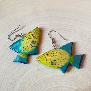 VINTAGE Fish Earrings